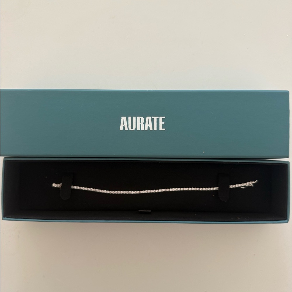 Aurate Gold Vermeil White Sapphire Bracelet